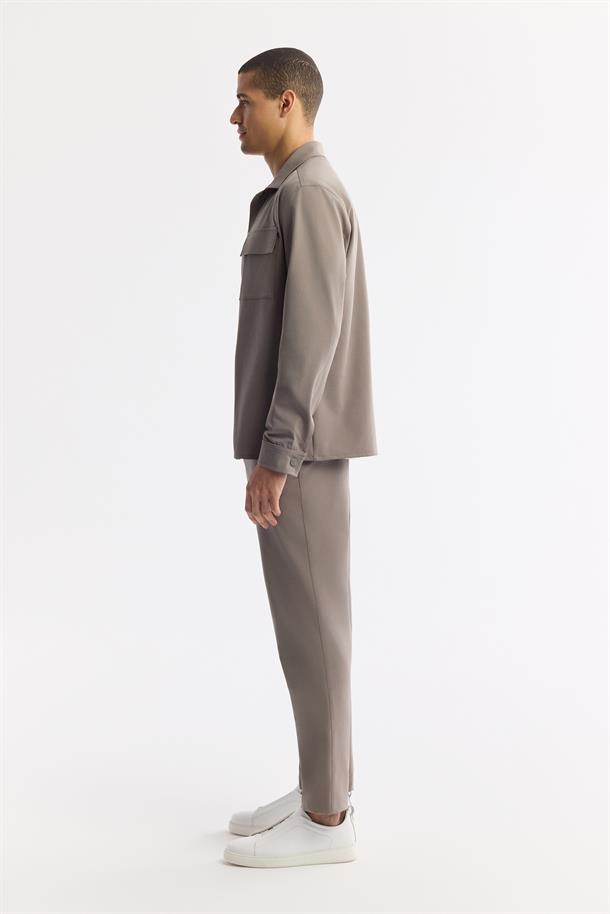 Vizon Klasik Yaka Kırışmaz Gömlek Ceket