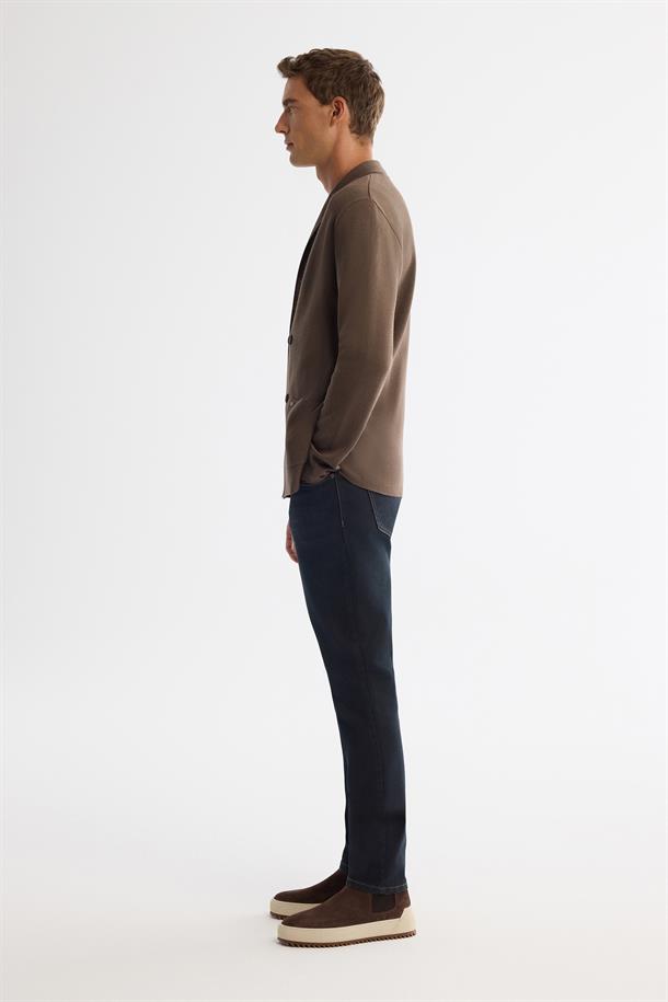 Vizon Mono Yaka Kruvaze Torba Cepli Yün Karışımlı Triko Hırka