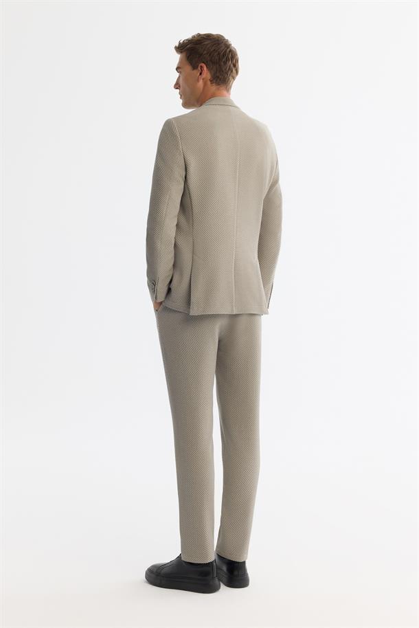 Vizon Mono Yaka Bi-Stretch Astarsız Blazer Ceket