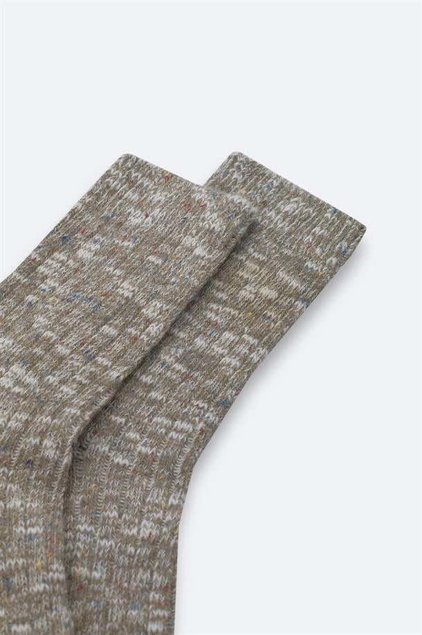 Vizon Pamuklu Nopeli Soket Çorap