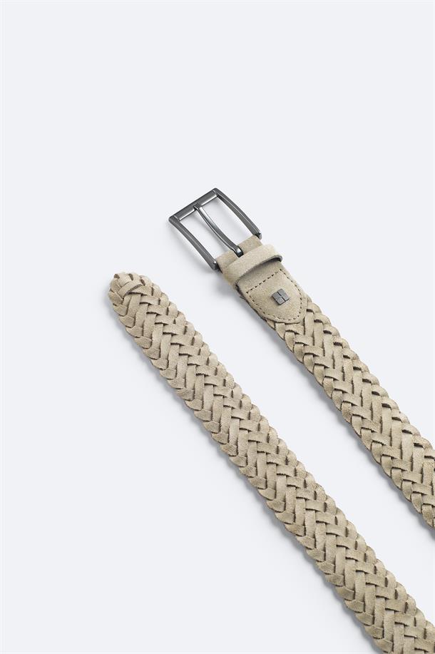 Vizon %100 Deri Örgülü Klasik Tokalı Kemer