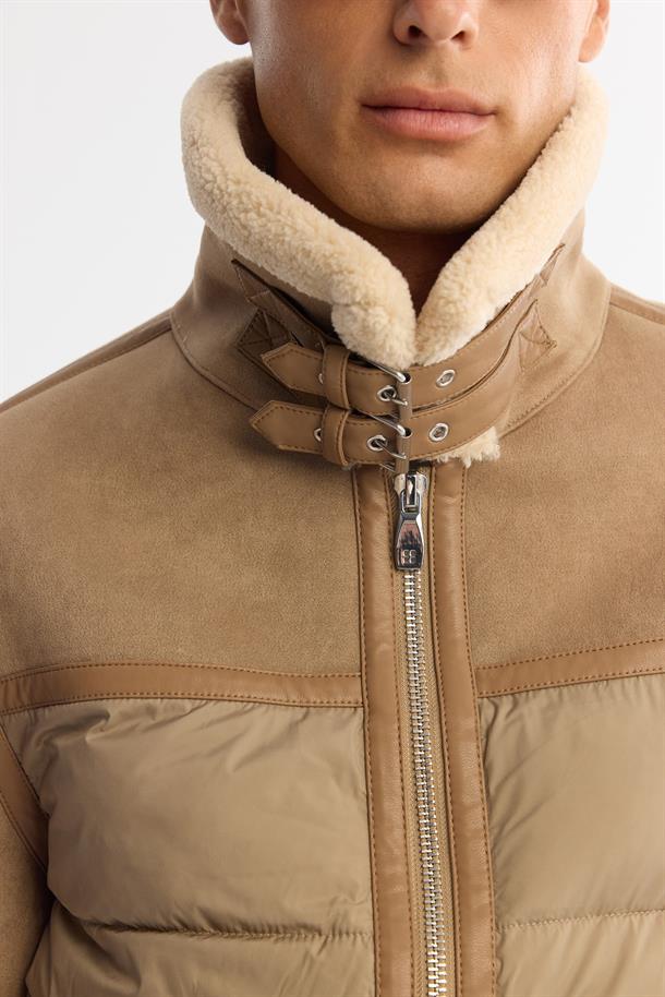 Vizon Kürklü Yaka Napa Mont