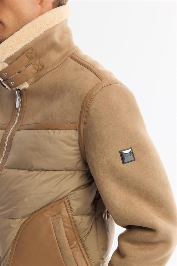 Vizon Kürklü Yaka Napa Mont