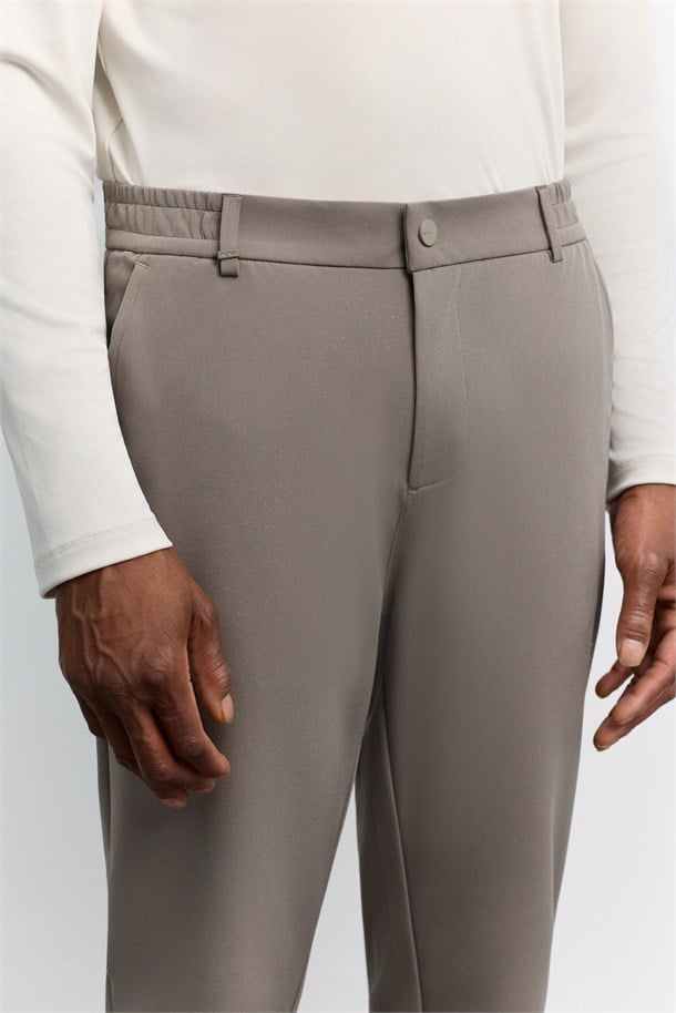 Vizon Yanı Lastikli Kırışmaz Hızlı Kuruyan Teknik Kumaş Pantolon