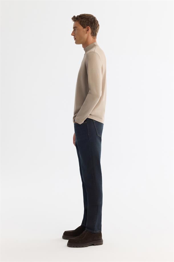 Vizon Yarım Balıkçı Yaka Rayon Triko Kazak