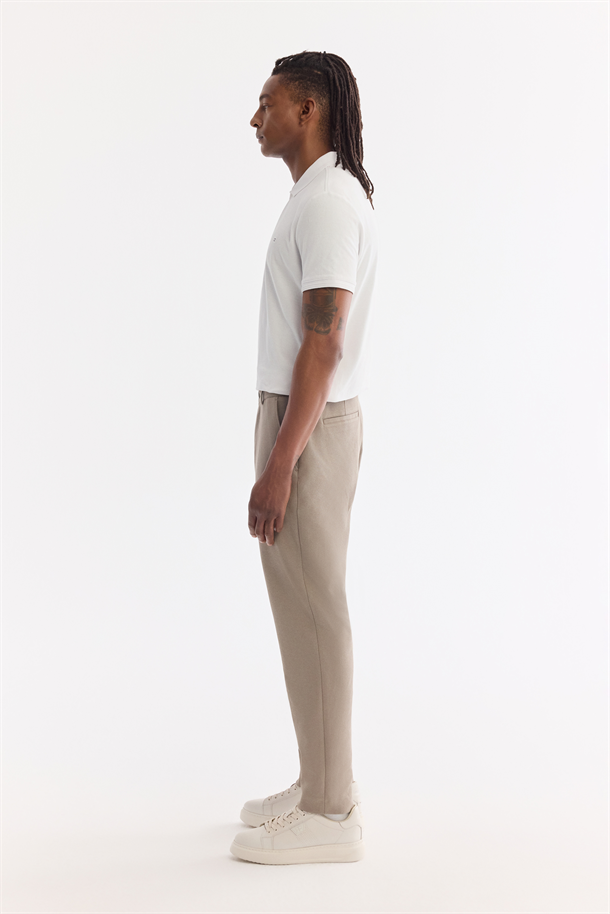 Yağ Yeşili Klasik Bel Pamuklu Elastan Pantolon