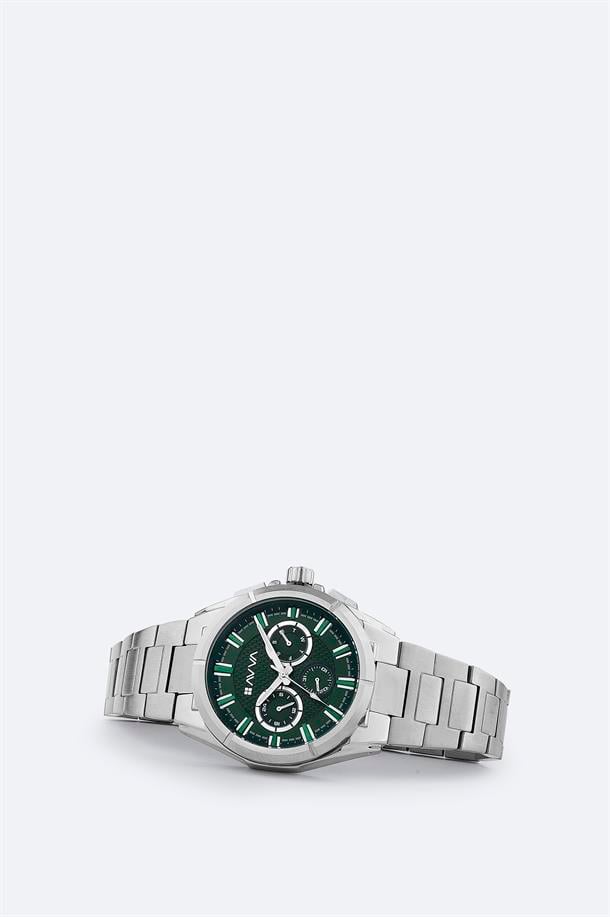 Yeşil Hediye Kutulu Metal Kordonlu Kol Saati