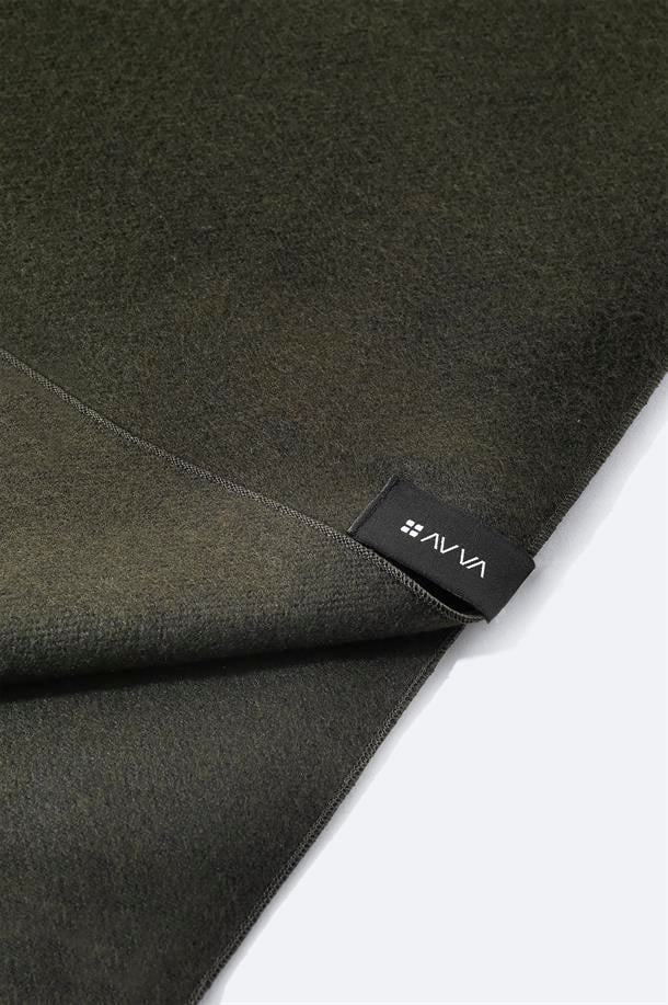 Yeşil Viskon Karışımlı Püsküllü Şal