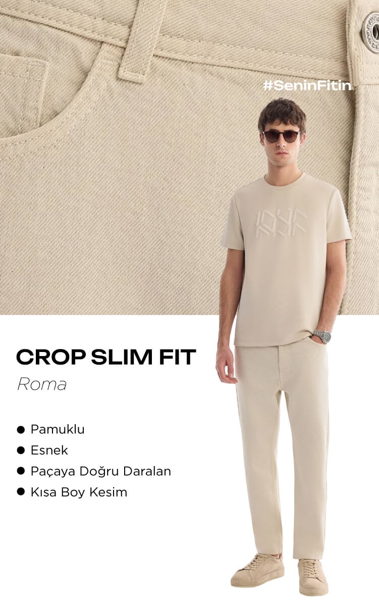 Roma Crop Slim Fit