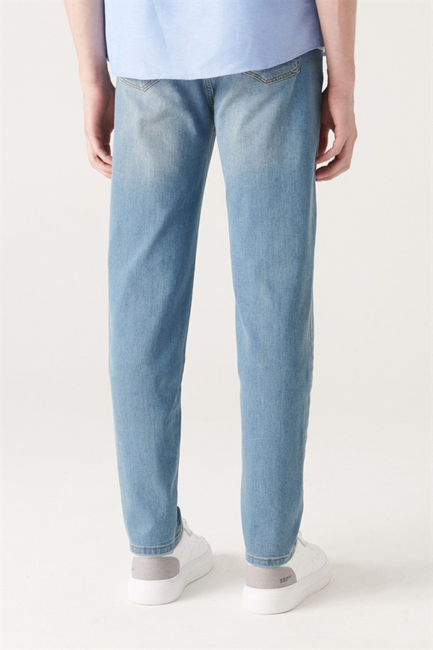 Açık Mavi Slim Fit Jean Pantolon