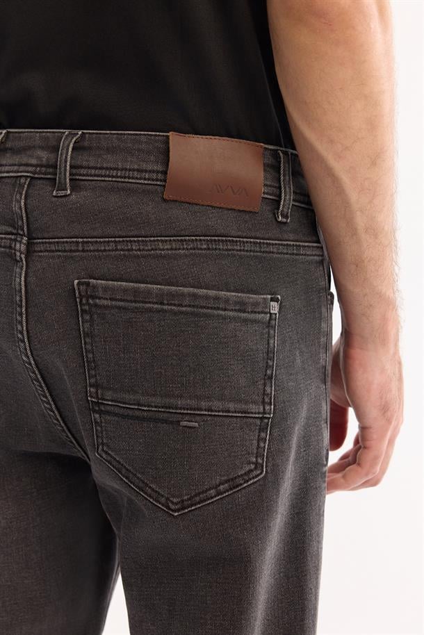 Antrasit Eskitme Yıkmalıı Overdy Jean Pantolon