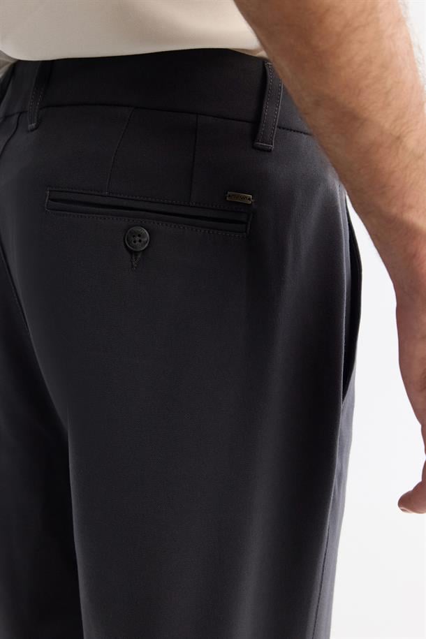 Antrasit Klasik Bel Yumuşak Tuşeli Slim Fit Chino Pantolon