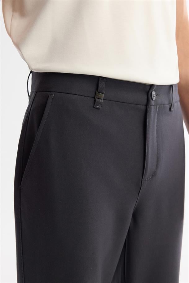 Antrasit Klasik Bel Yumuşak Tuşeli Slim Fit Chino Pantolon