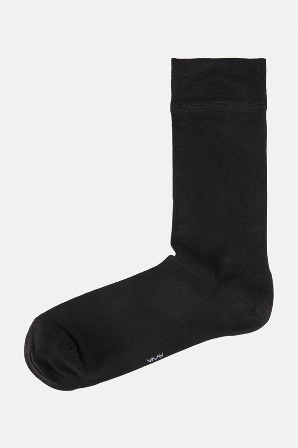 Antrasit-Siyah Düz/Desenli 2'li Bambu Soket Çorap