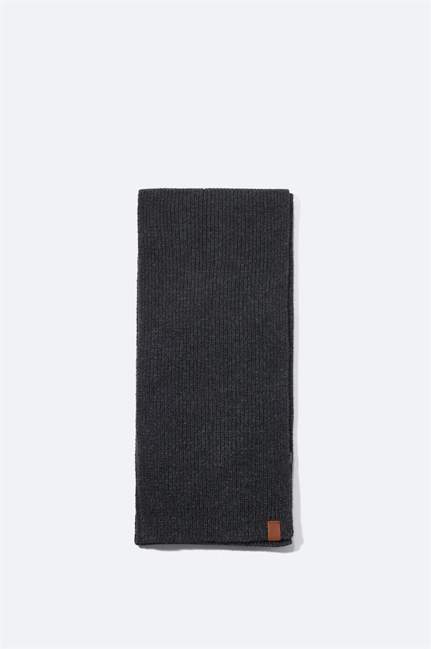 Anthracite Wool Blend Scarf