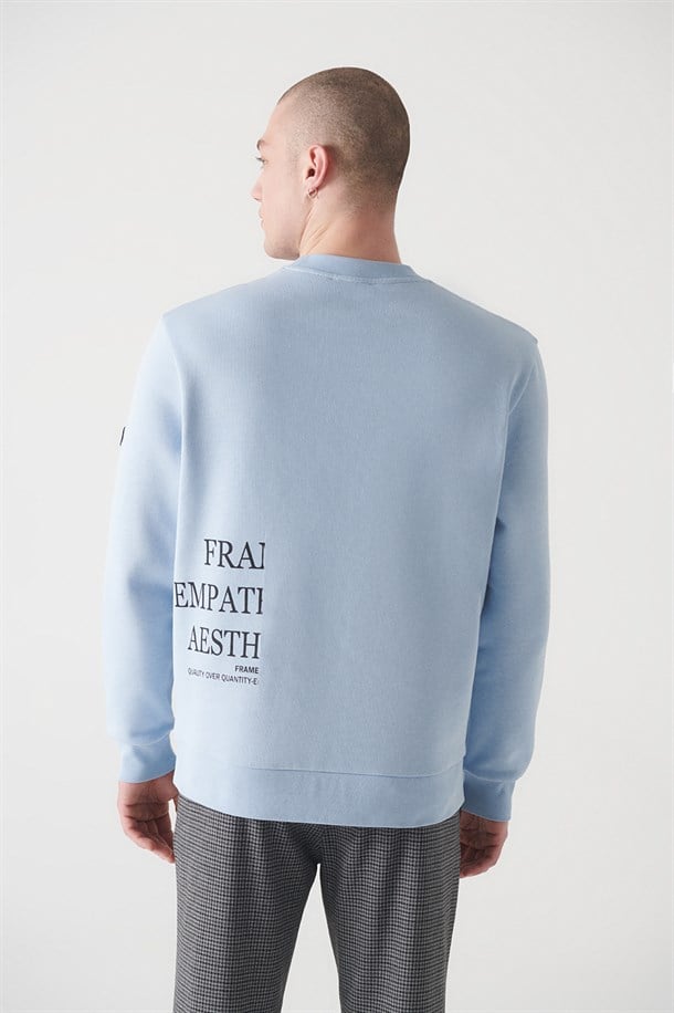 Baskılı Süs Dikiş Detaylı Sweatshirt