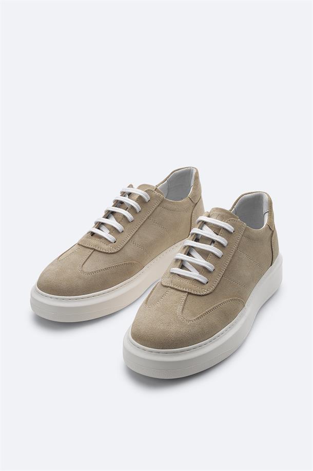 Beige Suede Casual Shoes