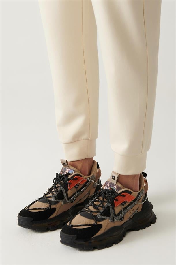 Beige Interlock Joggers