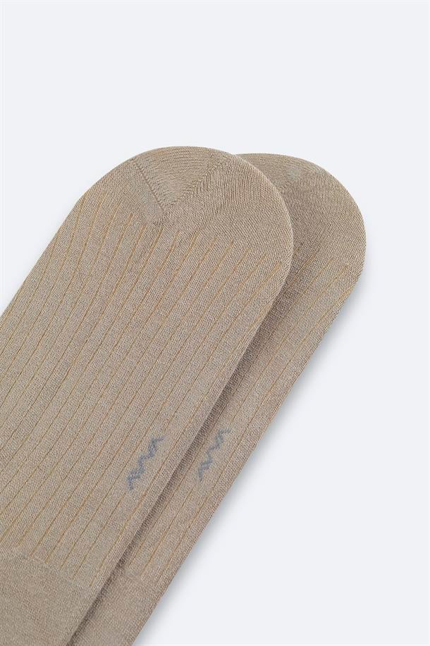Bej Sneaker Çorap