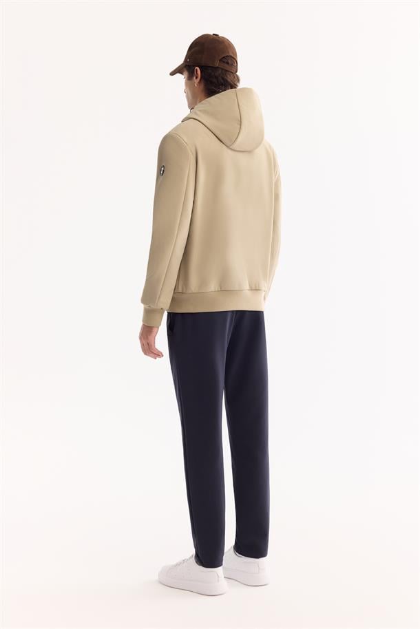 Bej Softshell Ribana Detaylı İnce Mont