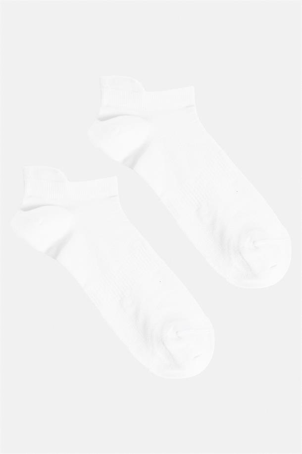 Beyaz Düz Patik Çorap
