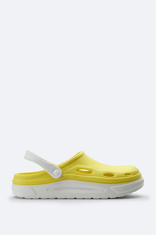 White-Yellow Eva Slides