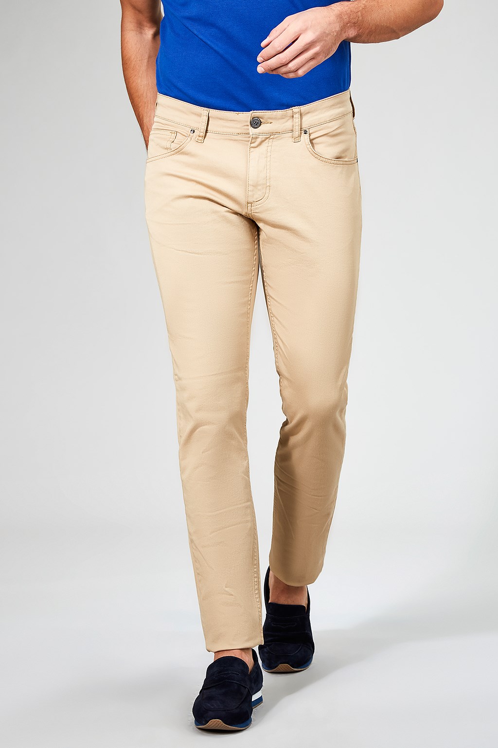 Bej 5 Cepli Basic Slim Fit Pantolon B003500-08 - AVVA