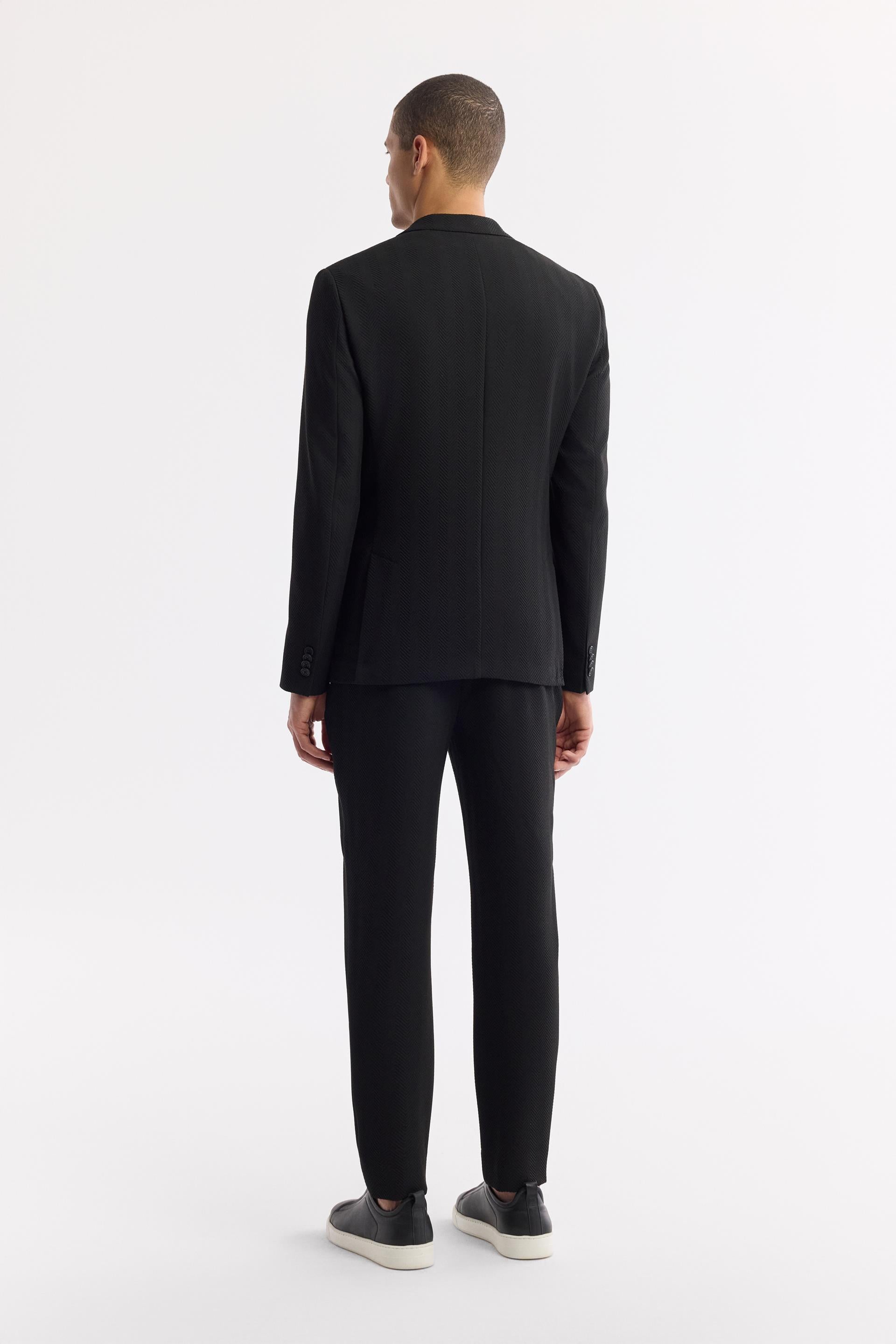 Siyah Mono Yaka Viskon Karışımlı Hafif Bi-Stretch Blazer Ceket | AVVA