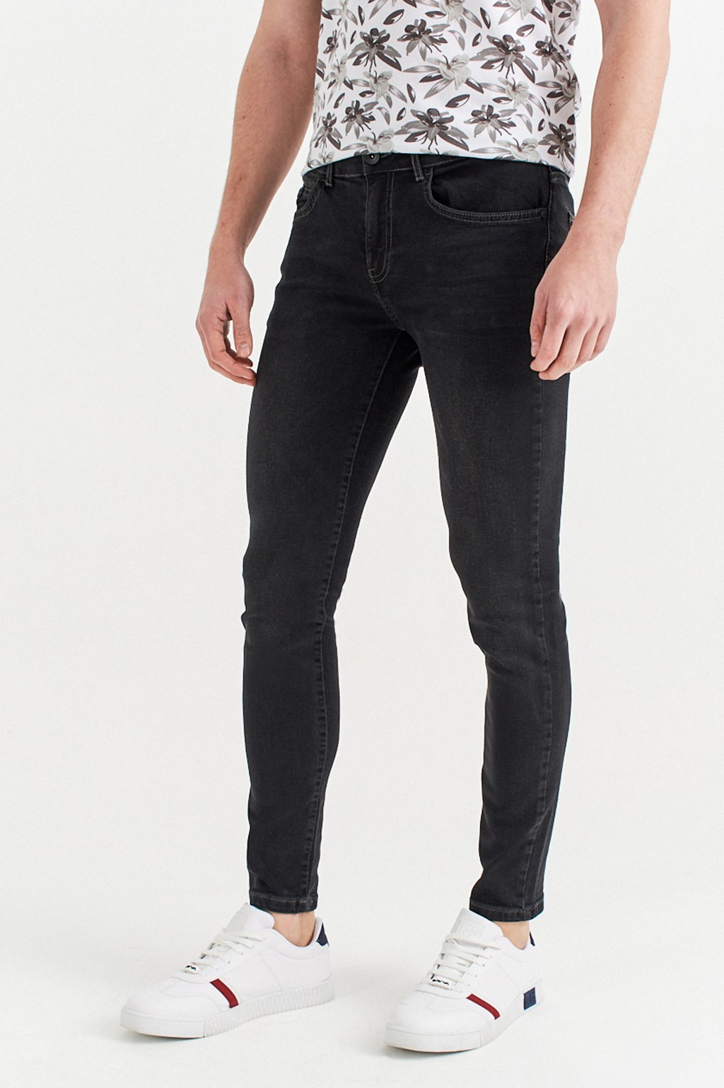 Siyah Skinny Fit Jean Pantolon A01Y3550-03 - AVVA