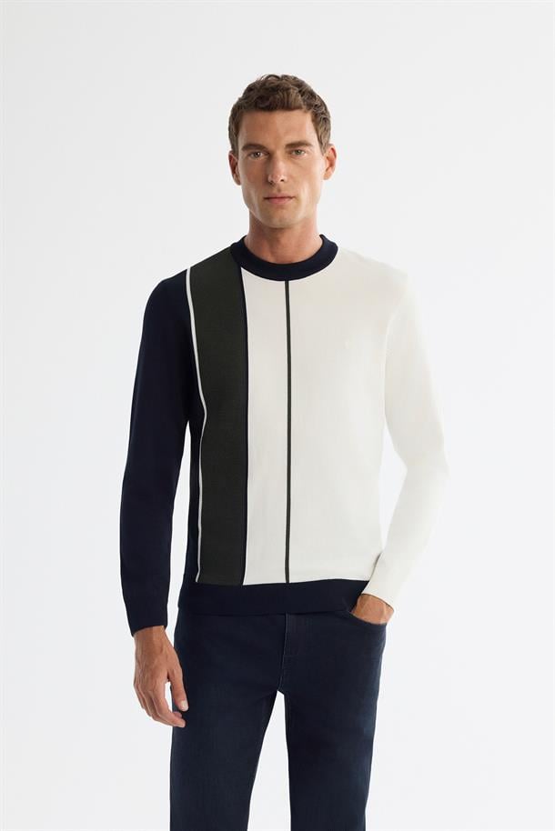 Ecru Crew Neck Jumper