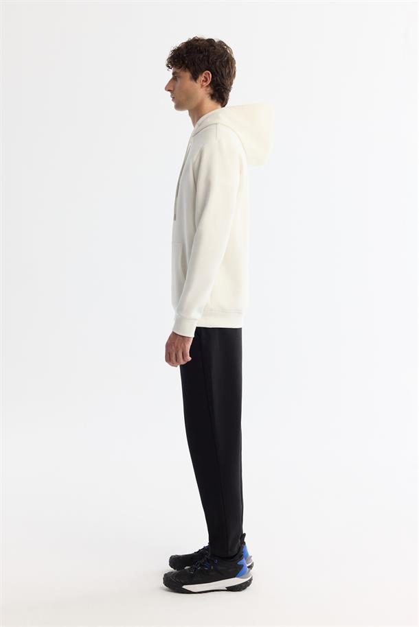 Ekru Kapüşonlu Sweatshirt