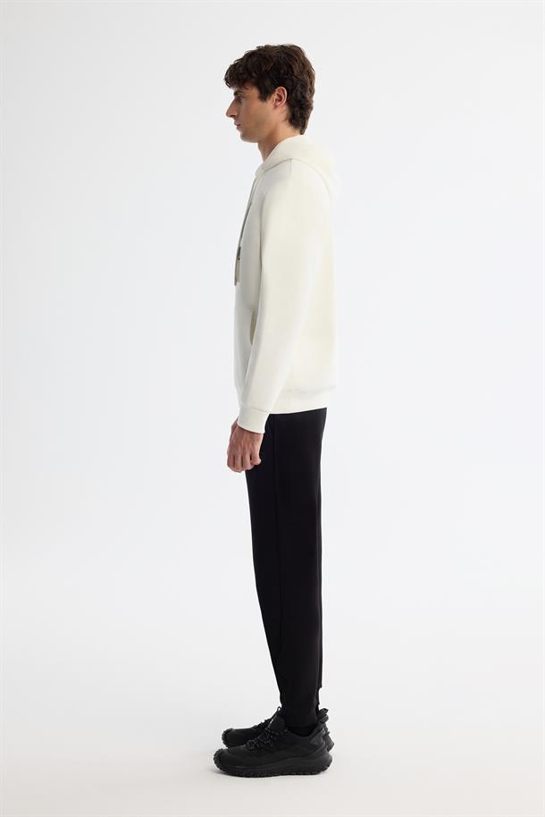 Ekru Kapüşonlu Sweatshirt
