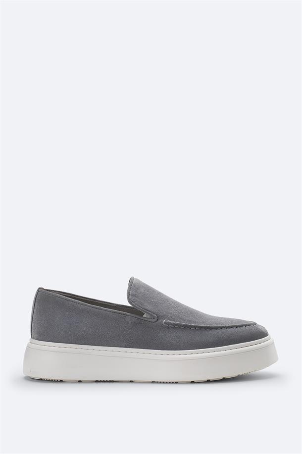 Gri Loafer Ayakkabı