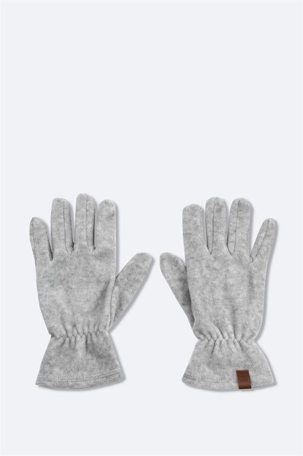 Grey Neckwarmer Beanie and Glove Set