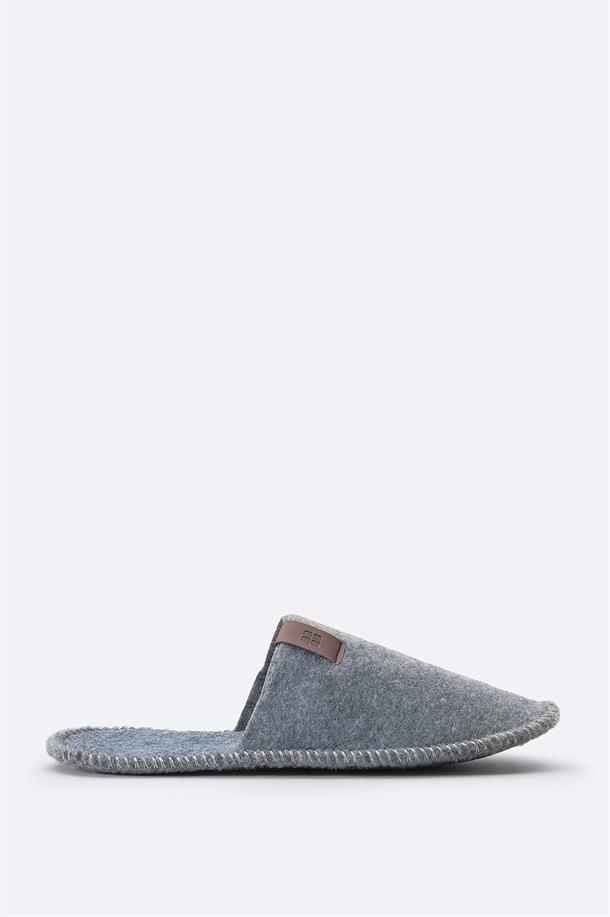 Grey Felt Slippers