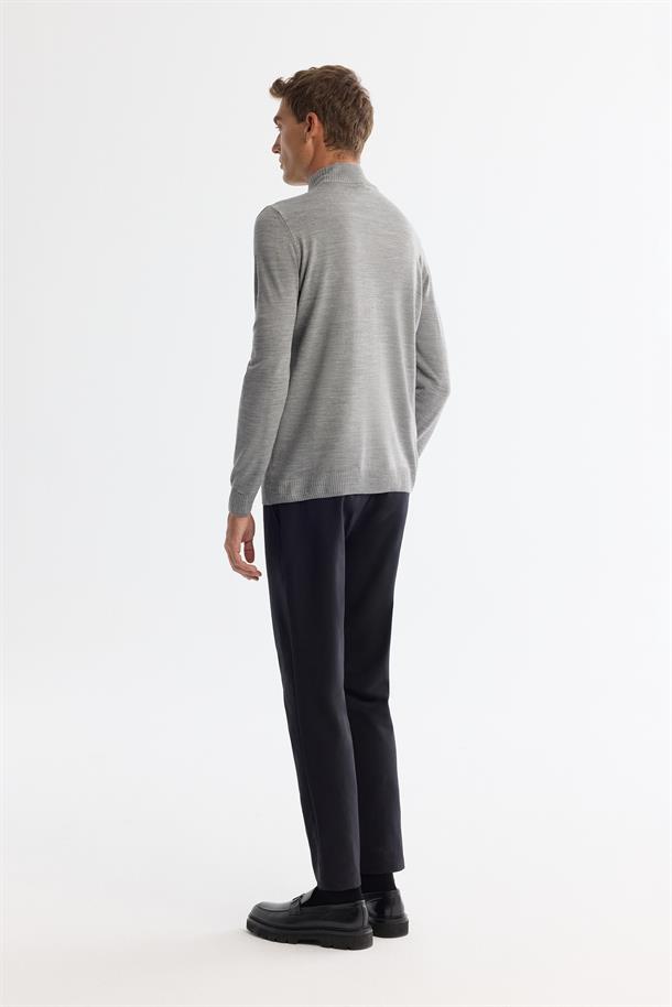 Grey Mock Turtleneck Jumper