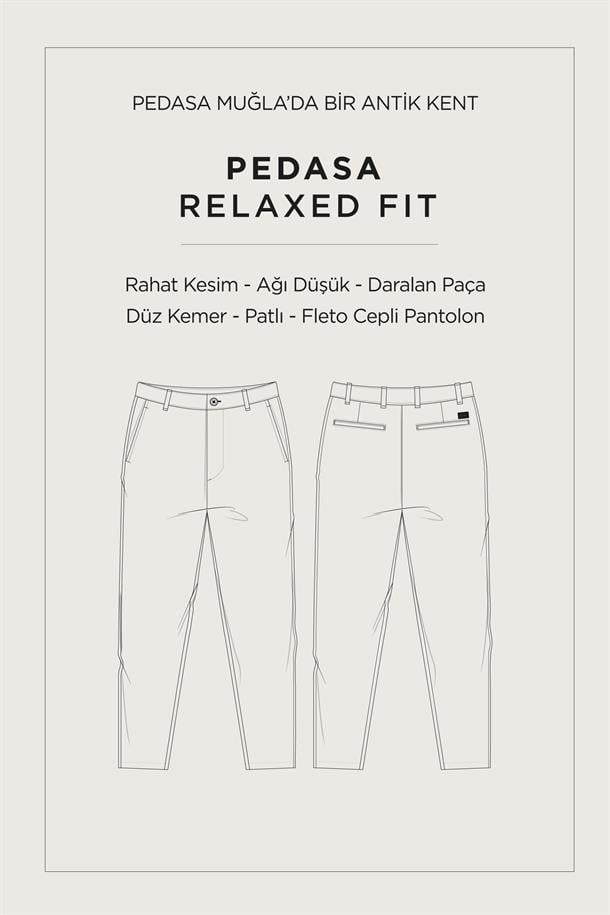 Gri-Yeşil Diyagonal Desenli Örme Pantolon