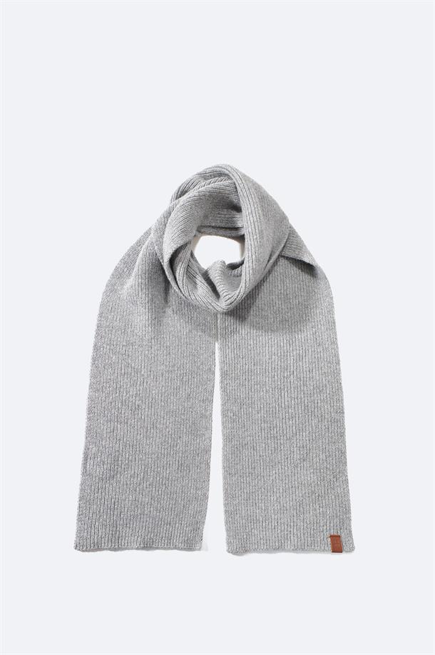 Grey Wool Blend Scarf