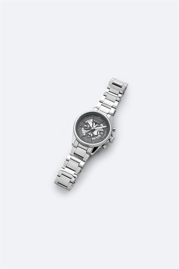 Gümüş Rengi Metal Saat
