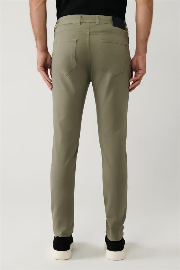 Haki Klasik Bel 5 Cep Pantolon