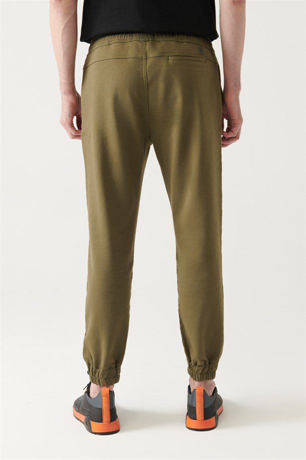 Haki Örme Jogger Pantolon