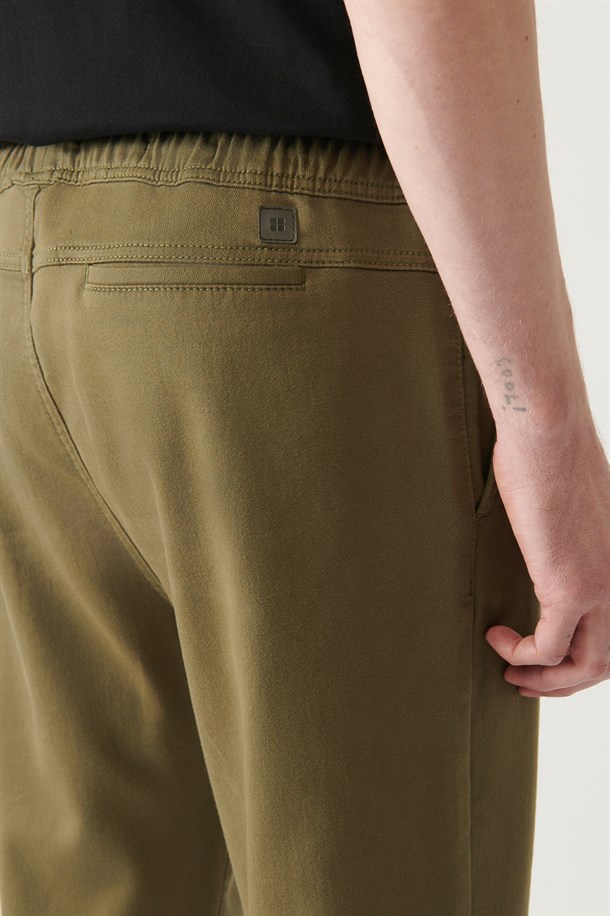 Haki Örme Jogger Pantolon