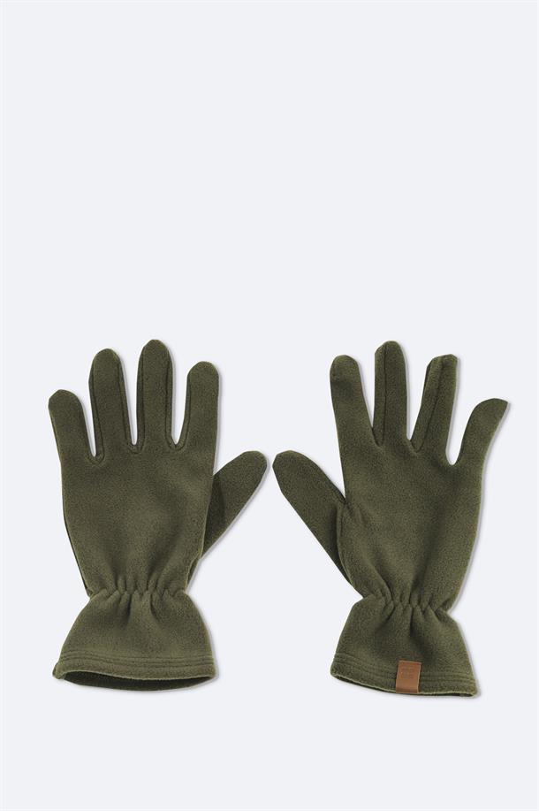 Khaki Neckwarmer Beanie and Glove Set