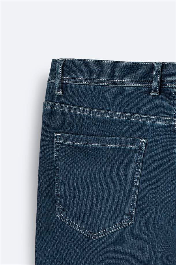 İndigo Eskitme Yıkama Carrot Fit Jean Pantolon