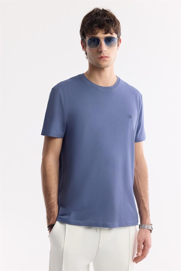 Indigo Ultrasoft Crew Neck T-Shirt