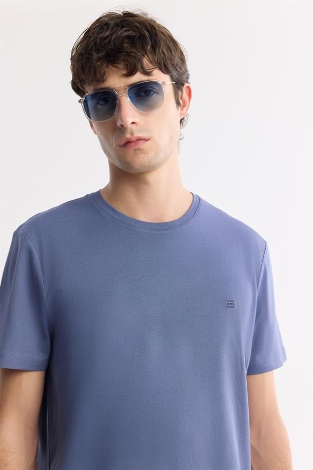 Indigo Ultrasoft Crew Neck T-Shirt
