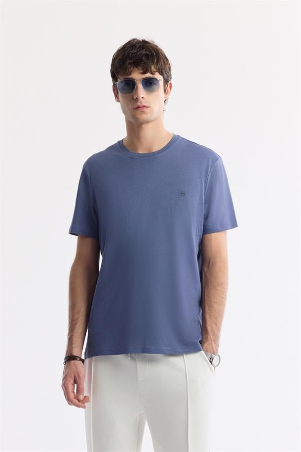 Indigo Ultrasoft Crew Neck T-Shirt