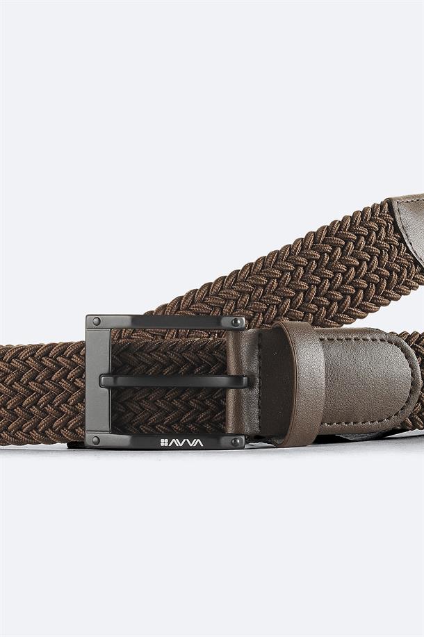 Brown Braided Belt