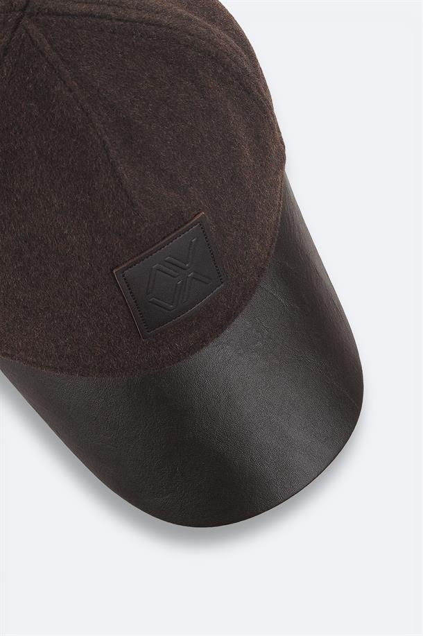 Brown Wool Blend Cap