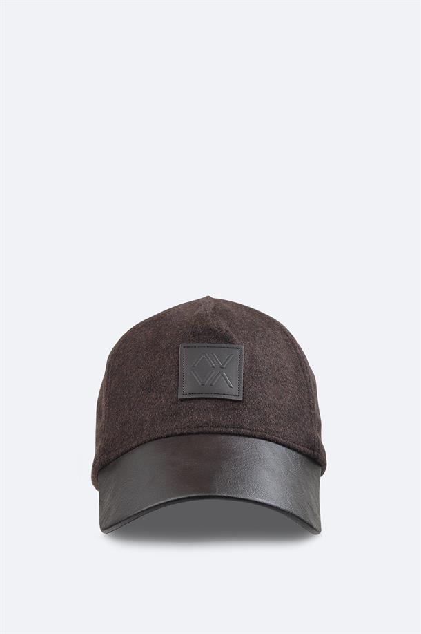 Brown Wool Blend Cap